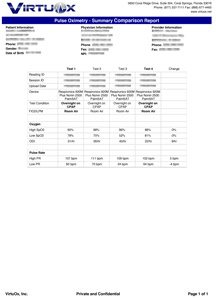 Overnight Oximetry Comparison Report